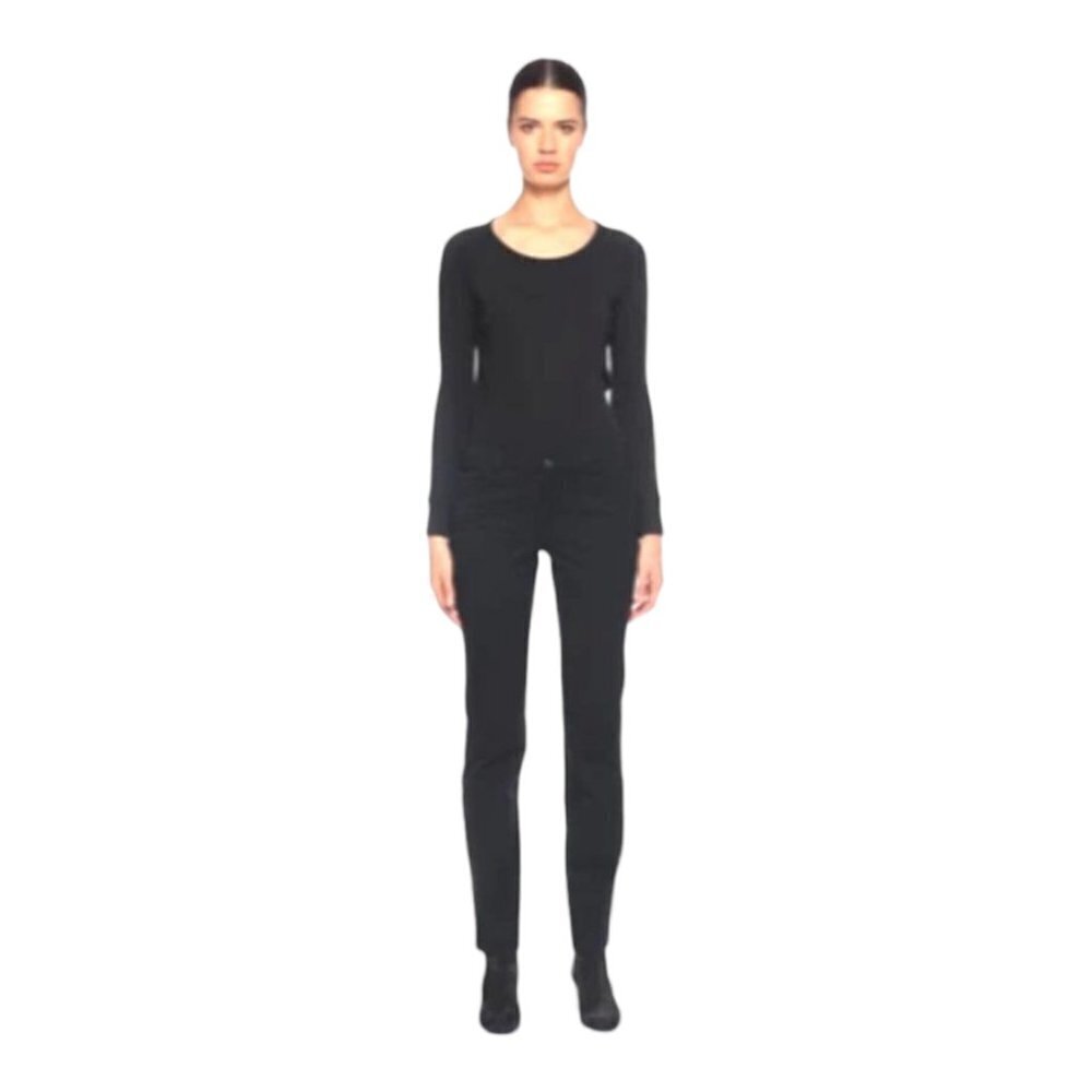 Lauren Ralph Lauren Petite Black Adelle Straight Leg Stretch Pant US 4P